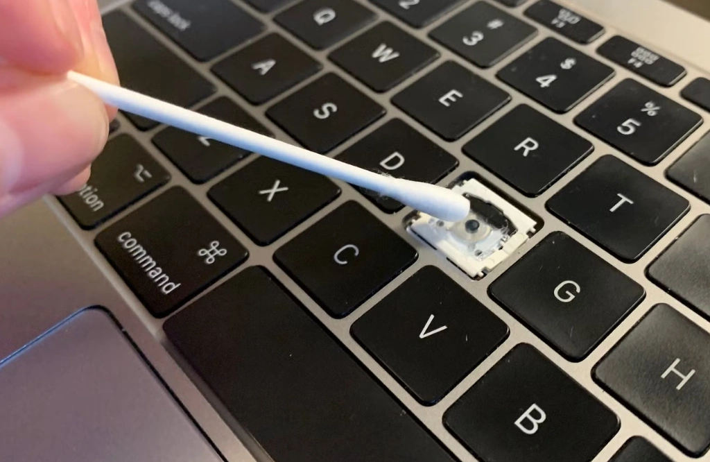 Clean a MacBook Keyboard Under Keys